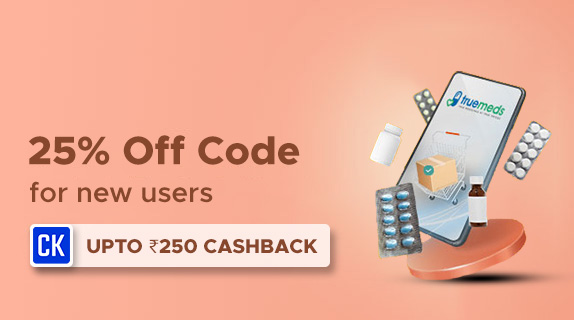 Truemeds: Flat 25% Off Code on Orders over Rs 1399 (New Users Only) + Upto Rs250 CashKaro Cashback on Truemeds Orders over Rs900